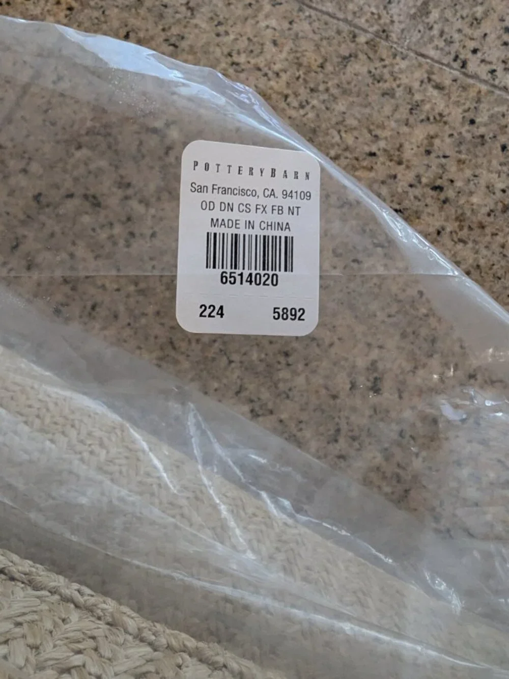 Pottery Barn Neutral Woven Beige Outdoor Chair Cushions, Set of 2 - NWOT